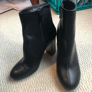 Merona Black Leather Booties